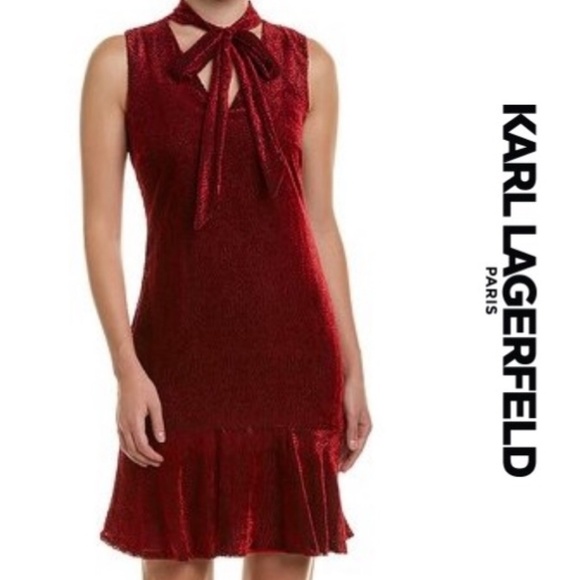 Karl Lagerfeld Dresses & Skirts - Karl Lagerfeld Red & Black Sleeveless Shift Dress